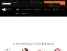 Tablet Screenshot of makemeoversalonspa.com